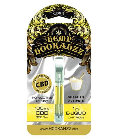 CBD Oil RECHARGABLE VAPE UNITS (510 kits) CUSTARD 100 mg CBD per 1ml cartridge