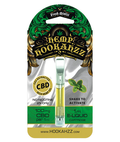 CBD Oil RECHARGABLE VAPE UNITS (510 kits) FRESH MINTZZ 100 mg CBD per 1ml cartridge